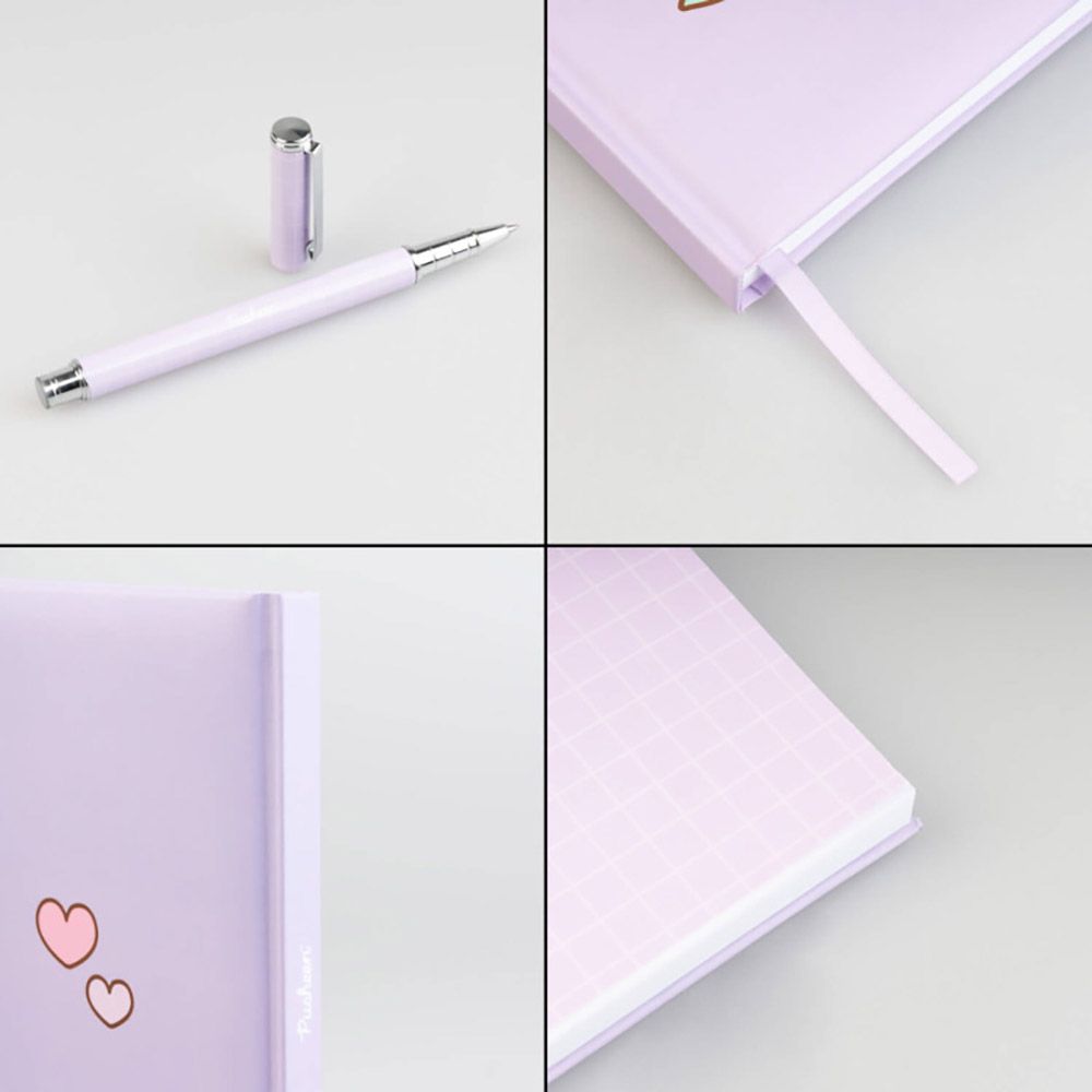 Set with Premium Notebook A5 with 96sh of 100gr and Pen PUSHEEN Moments Collection