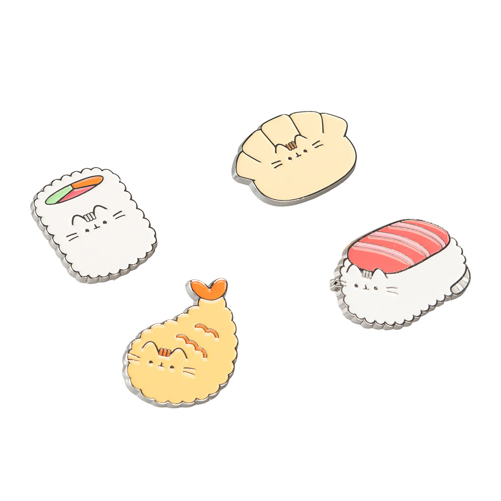 4 Badge Pack PUSHEEN SUSHI ROLL