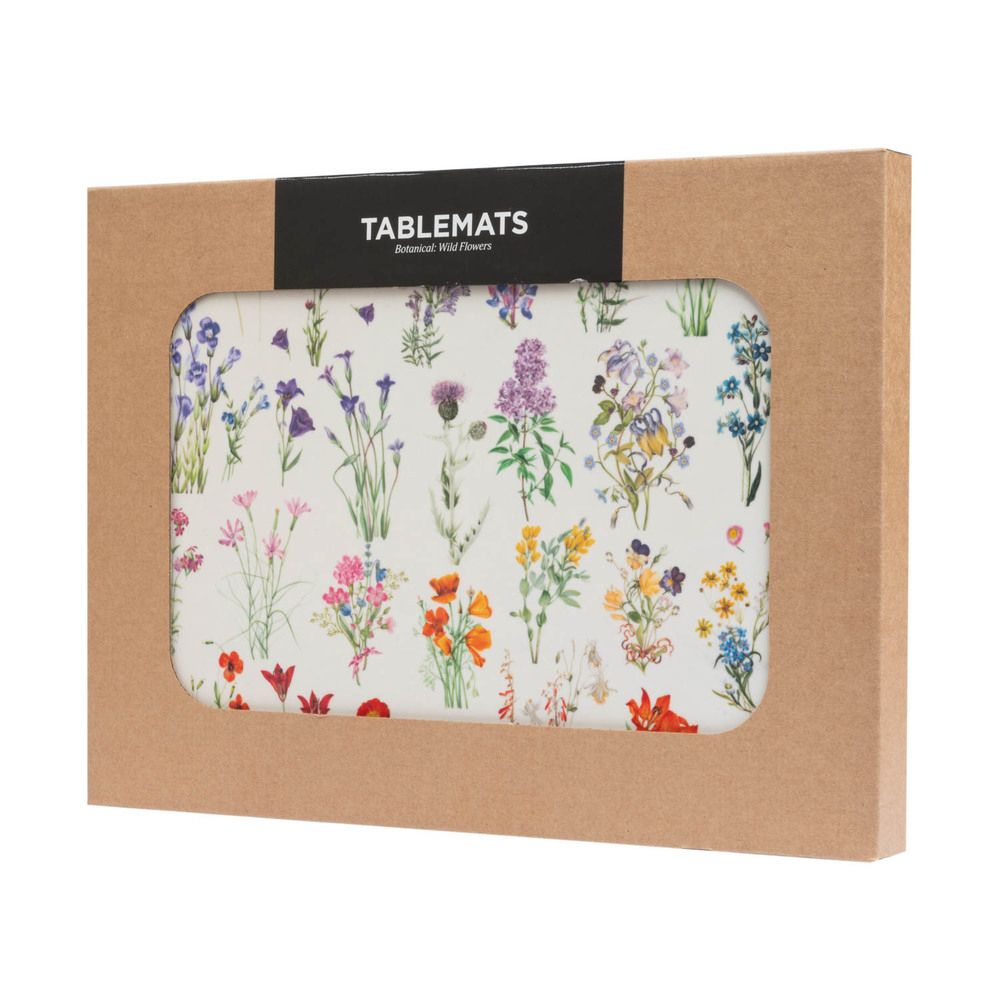 Set of 4 table mats BOTANICAL Wild Flowers by Kokonote