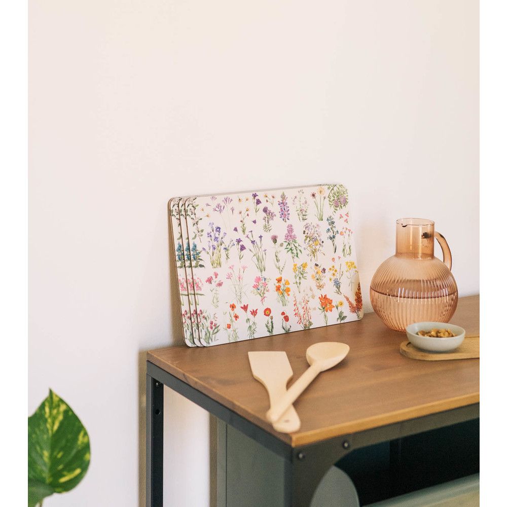 Set of 4 table mats BOTANICAL Wild Flowers by Kokonote