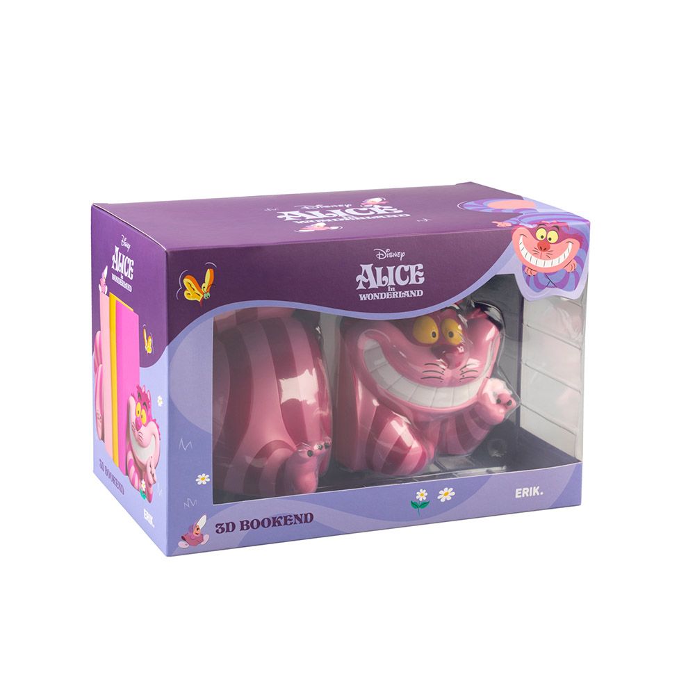 Set of 2 Resin Bookends DISNEY ALICE IN WONDERLAND CHESHIRE CAT