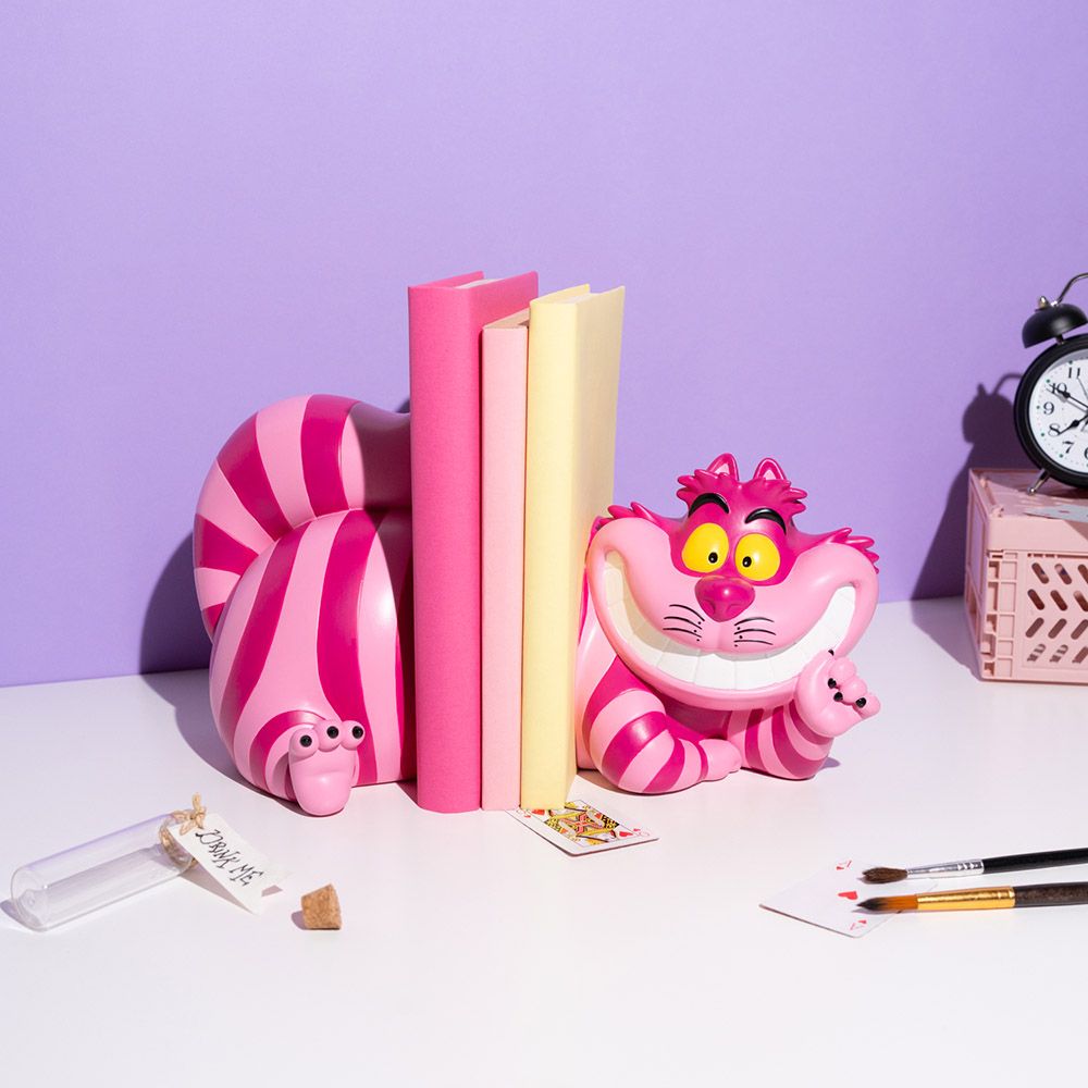 Set of 2 Resin Bookends DISNEY ALICE IN WONDERLAND CHESHIRE CAT