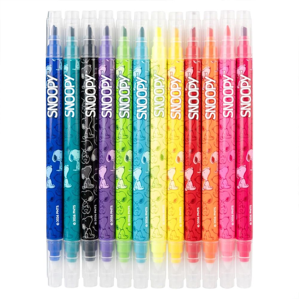 Erasable Markers in 12 Colors Set of 12 pieces SNOOPY