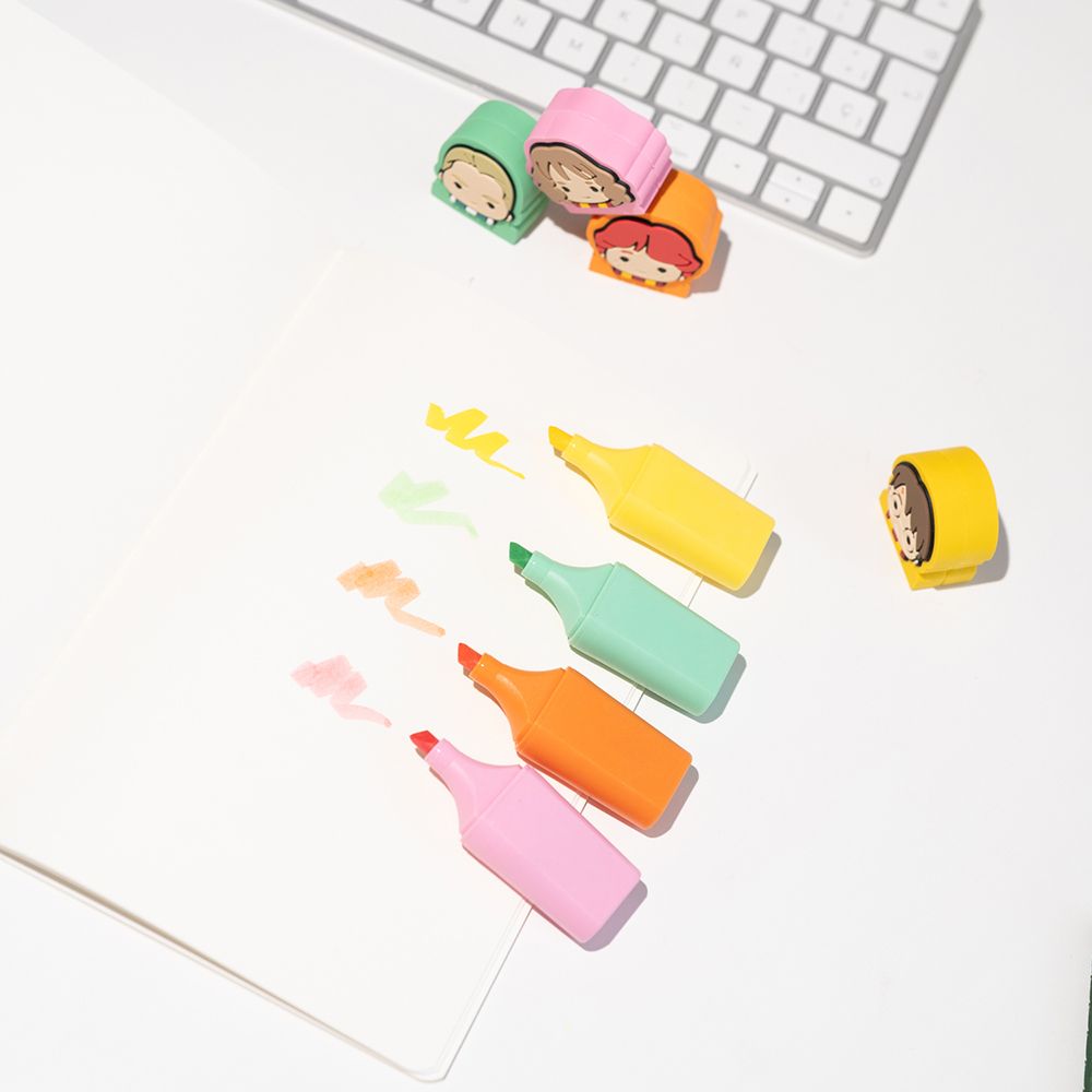 Σετ 4 Υπογραμμιστές (Highlighters) με 3D Topper HARRY POTTER