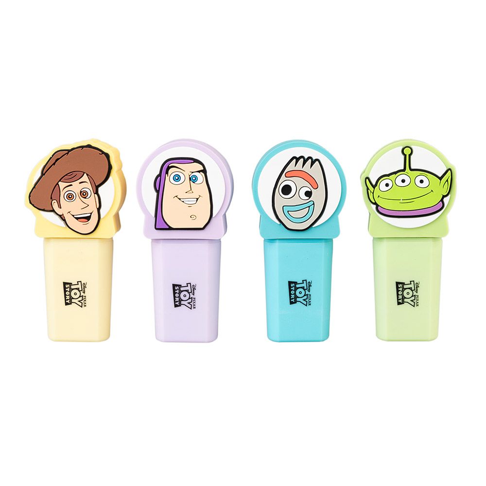 Σετ 4 Υπογραμμιστές (Highlighters) με 3D Topper DISNEY PIXAR TOY STORY