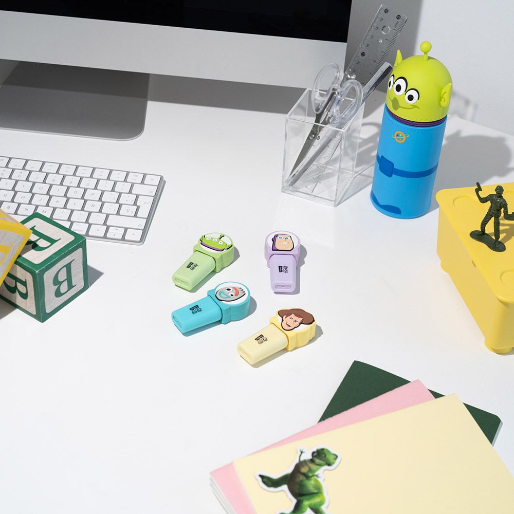 Σετ 4 Υπογραμμιστές (Highlighters) με 3D Topper DISNEY PIXAR TOY STORY