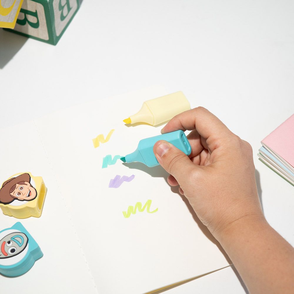 Σετ 4 Υπογραμμιστές (Highlighters) με 3D Topper DISNEY PIXAR TOY STORY