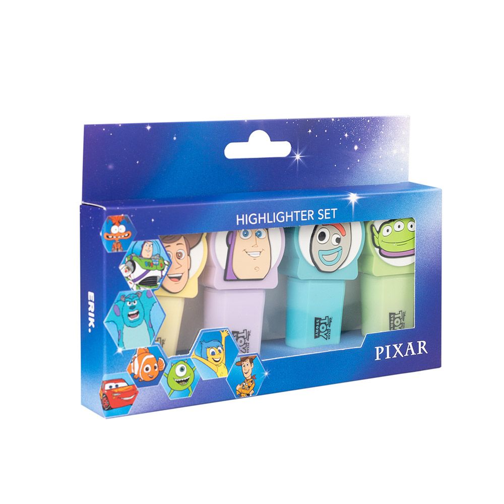 Σετ 4 Υπογραμμιστές (Highlighters) με 3D Topper DISNEY PIXAR TOY STORY