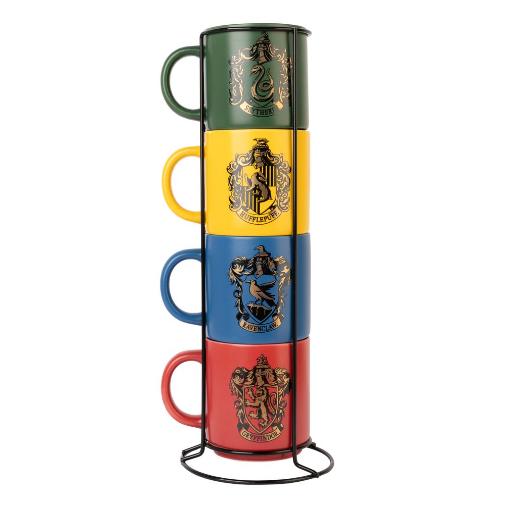 4 Mugs Set in Metallic Display HARRY POTTER
