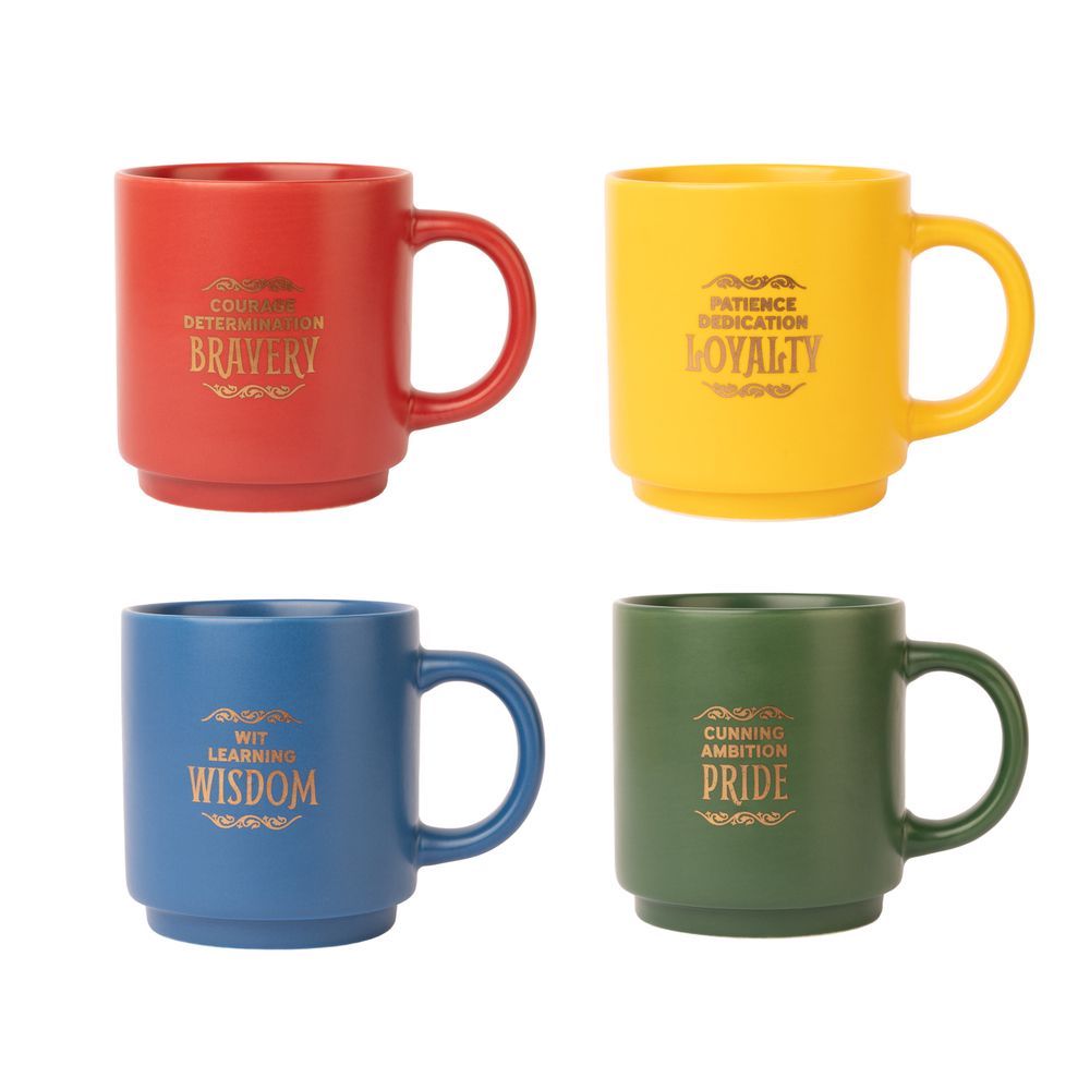 4 Mugs Set in Metallic Display HARRY POTTER