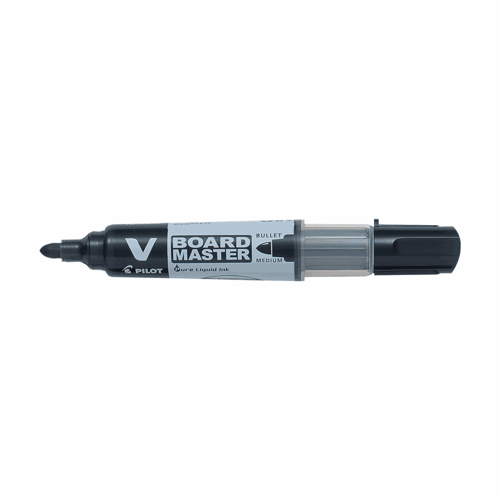 Μαρκαδόρος Ασπροπίνακα PILOT V-BOARD MASTER Μαύρο Medium, σε Κουτί 10τμχ